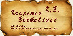 Krstimir Berkolivić vizit kartica
